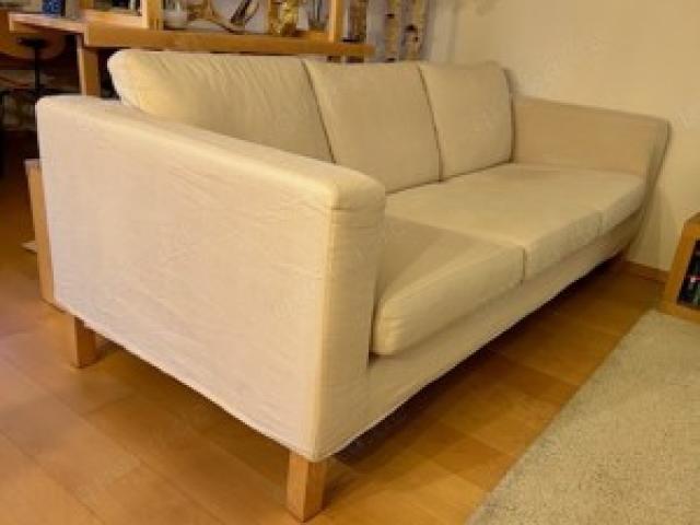 3-Sitzer-Sofa hellbeige - 1